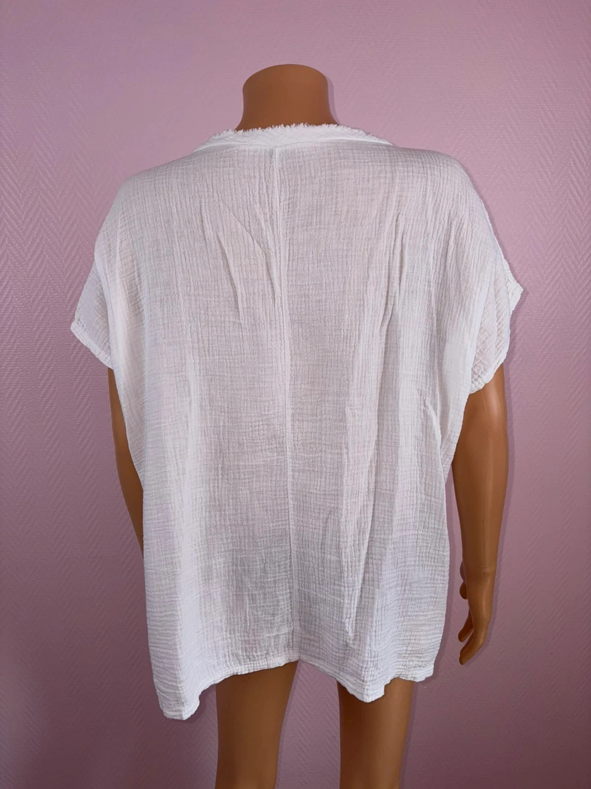 T-shirt feminino em gaze de algodão tamanho m – photo 3